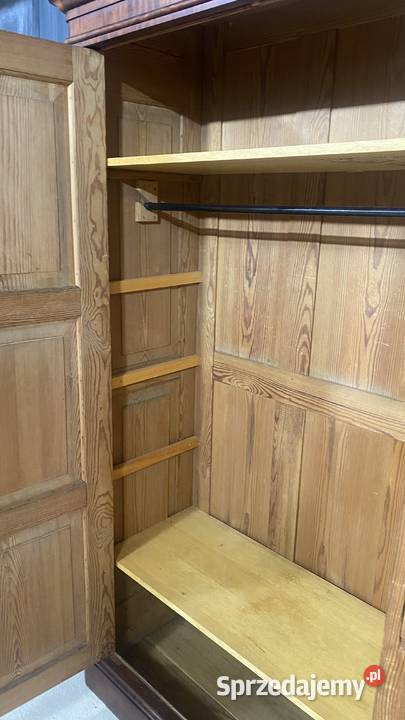 Klasyczna szafa Biedermeier dwudrzwiowa orzech Budno