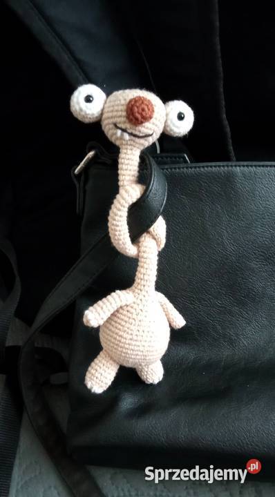 Sid wykonany na szydełku brązowy/beżowy Łask