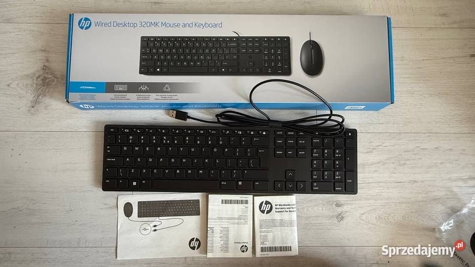 NOWA Klawiatura bezprzewodowa HP 320MK WIRED Łódź sprzedam