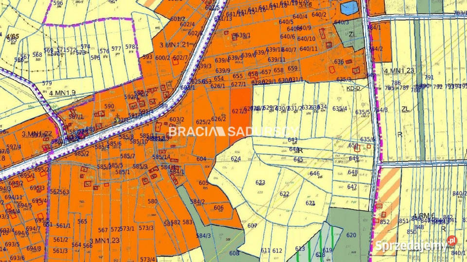 sprzedaży gruntu 4400m2 Buczków 41m małopolskie