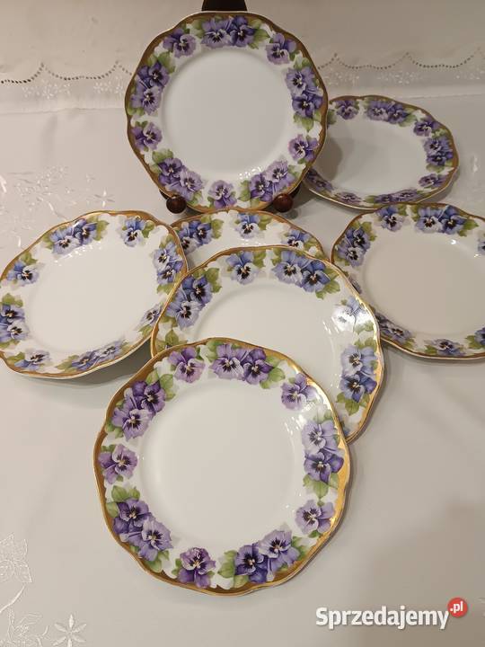 Talerze deserowe Rosenthal Chrysantheme Bratki Gorlice