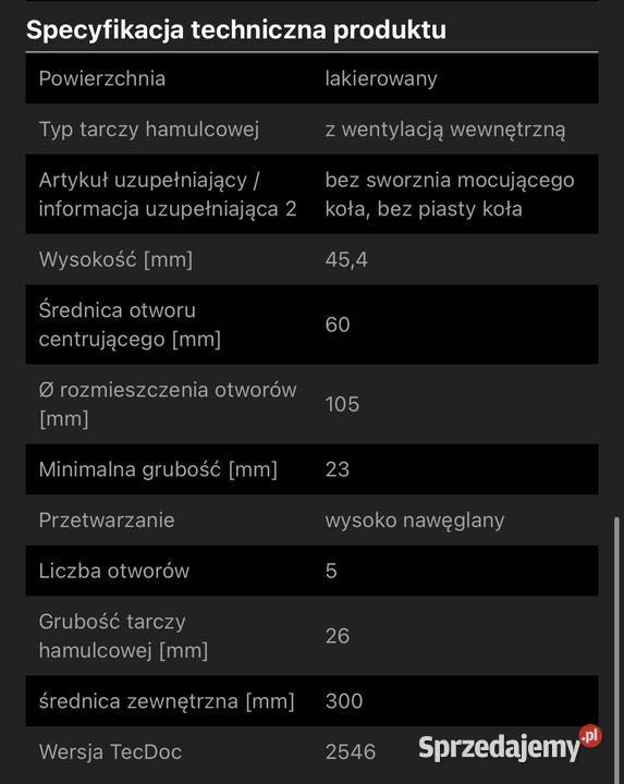 Tarcze hamulcowe przód opel astra k sprzedam osobowe małopolskie Chełmek