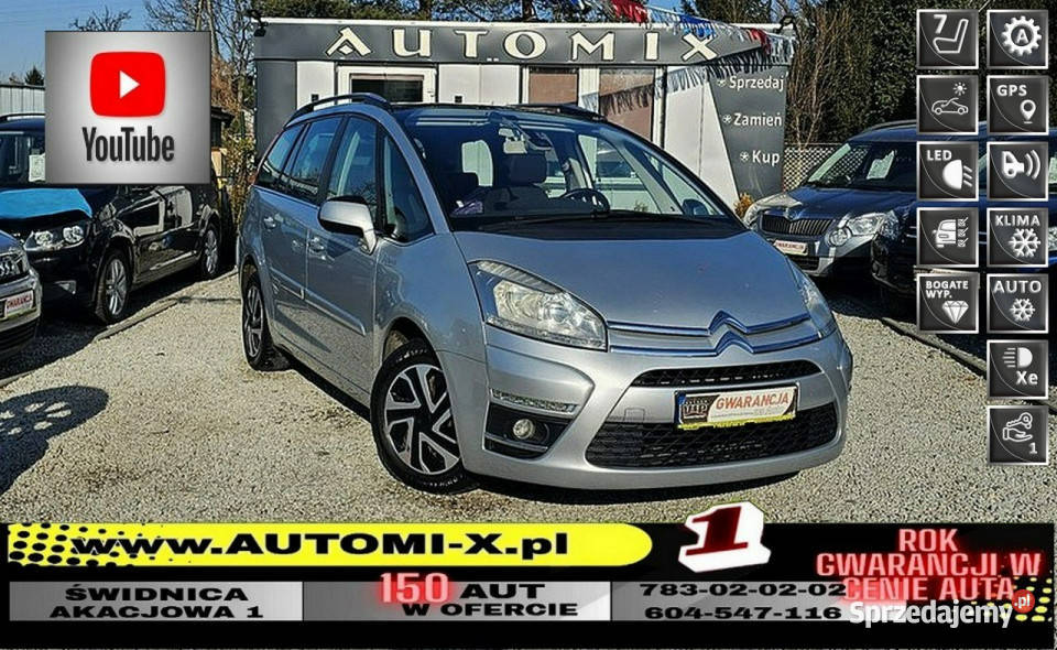 Citroen C4 Grand Picasso 16 BenzynaŚliczny ASR (kontrola trakcji) Świdnica sprzedam