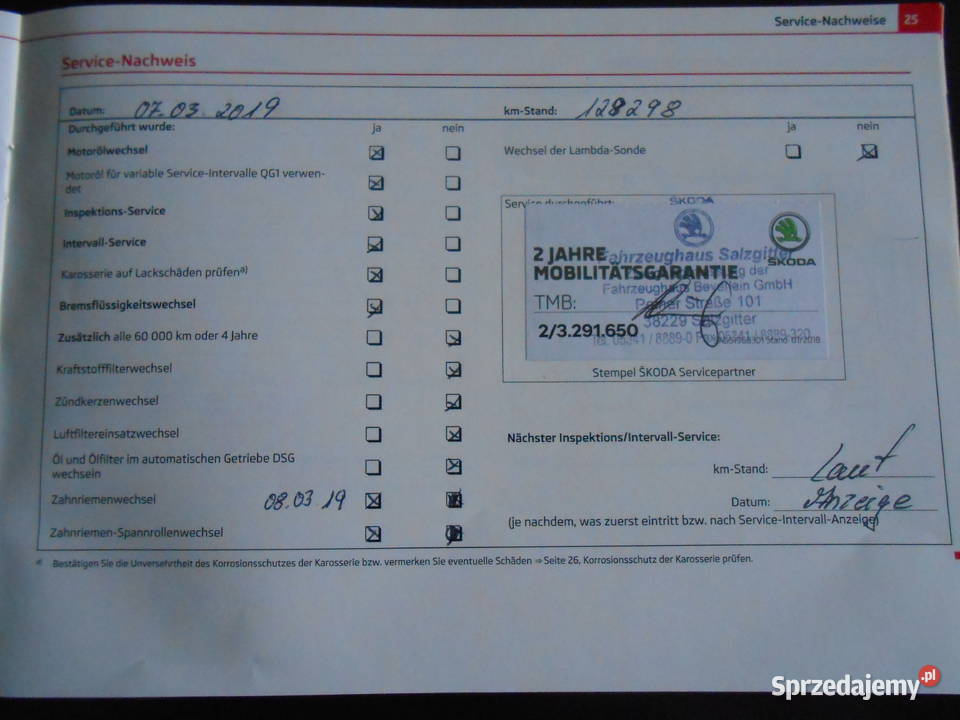 SKODA OCTAVIA II 2009r LIFT 16 MPi 102 SERWIS sprowadzony Witkowo