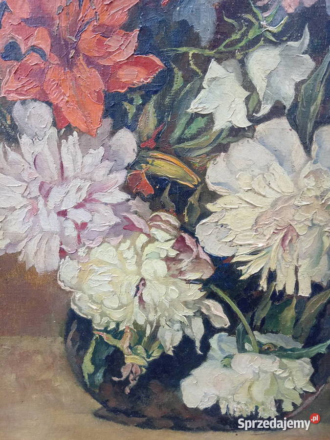 przedwojenny obraz olejny na płótnie 1943 r sprzedam