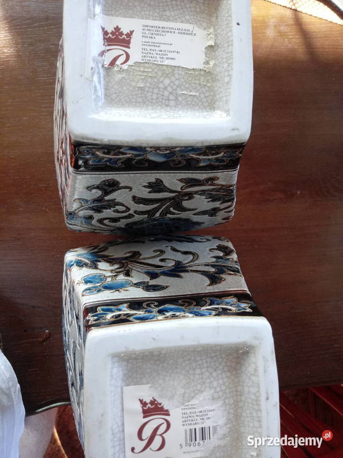 2 wazony porcelanowe ręcznie malowane 31 2 Piotrówek sprzedam