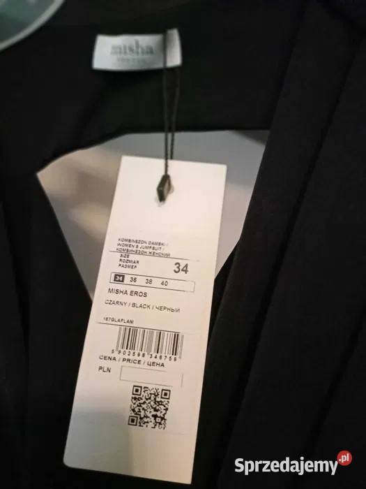 Czarny damski kombinezonMishaDiverse Rozmiar 34(XS) Pozostałe Strzegom