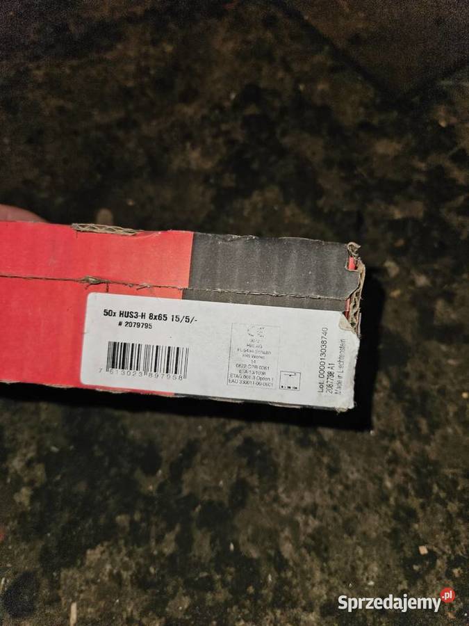 Kotwa Kotwy do betonu Nowe 50 Hilti 8x65 155 Kłodawa sprzedam