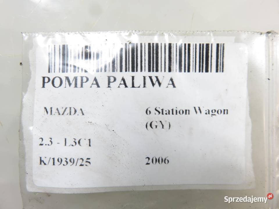 POMPA PALIWA MAZDA 6 23 osobowe Części samochodowe