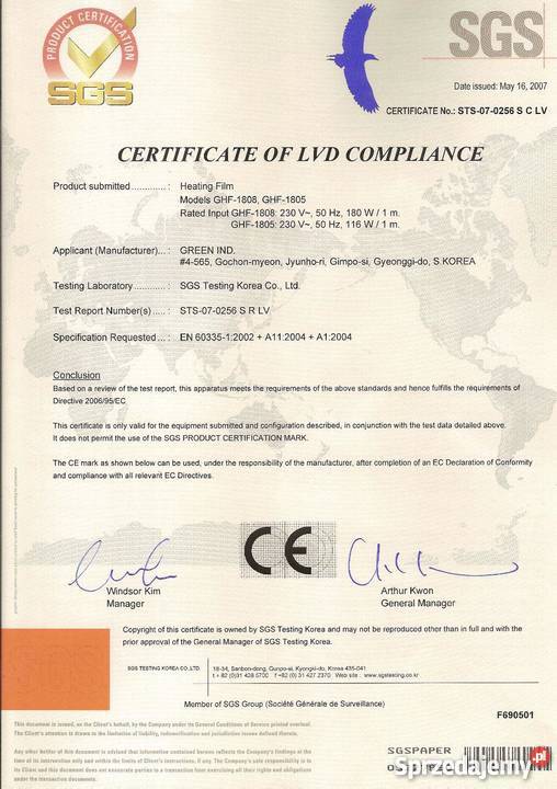 Folia MATA GRZEWCZA 220Wm2 50 szer Leeil 025 m Lublin sprzedam