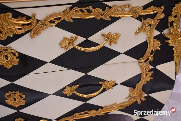 Królewska Biało Czarna Komoda Vintage Szafa Kraków sprzedam