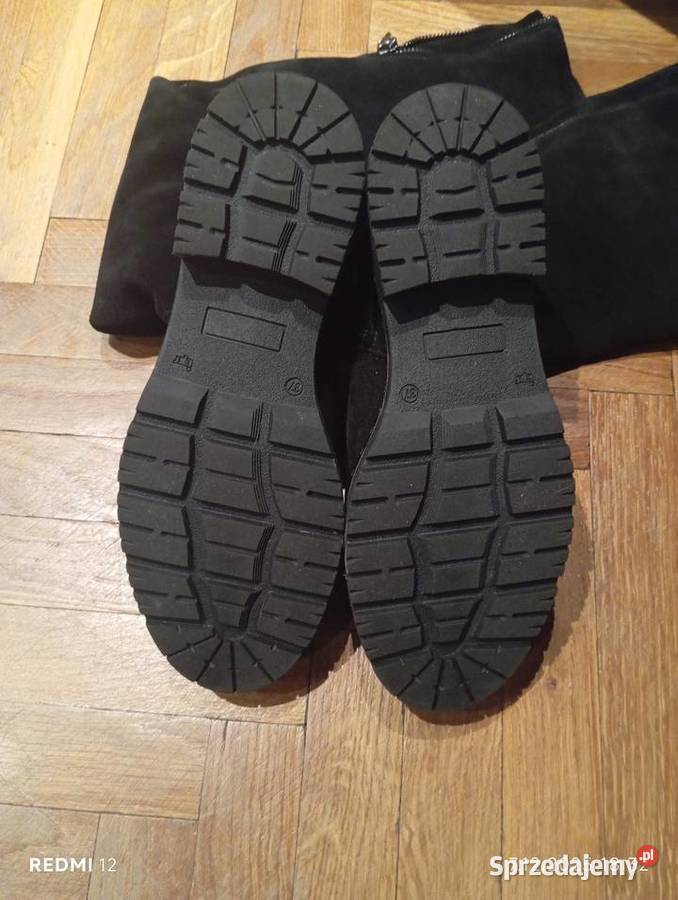 Kozaki skórzane rozmiar 37 czarny