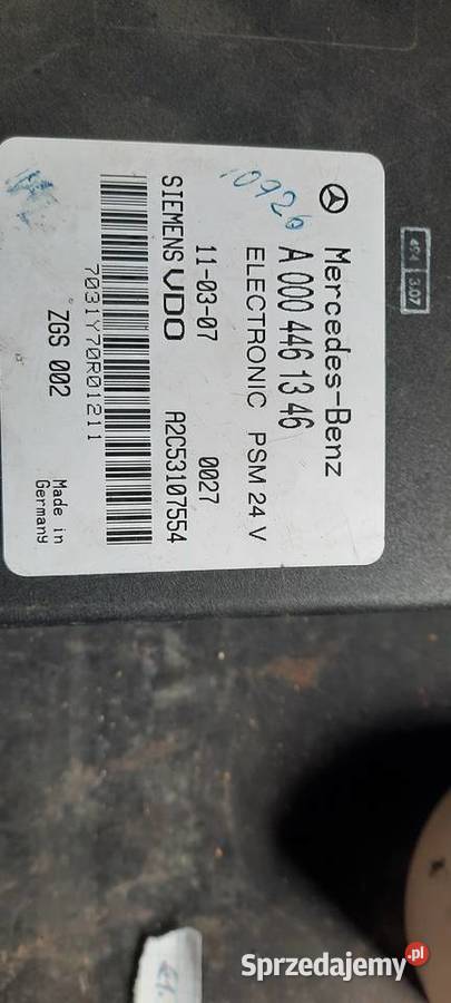 STEROWNIK KOMPUTER PSM Actros MP4 0004463646