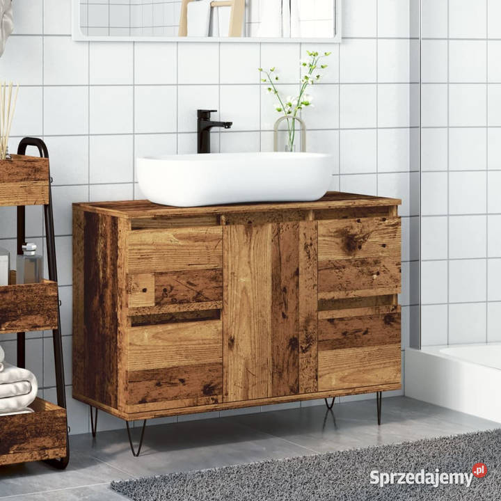 Szafka łazienkowa stare drewno 80x33x60 WM857235 mazowieckie