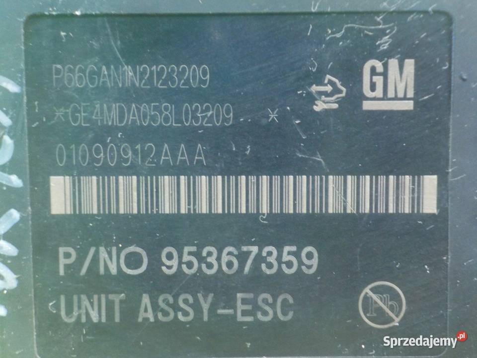 OPEL MOKKA A I 14r 5D pompa ABS 95367359 Suków