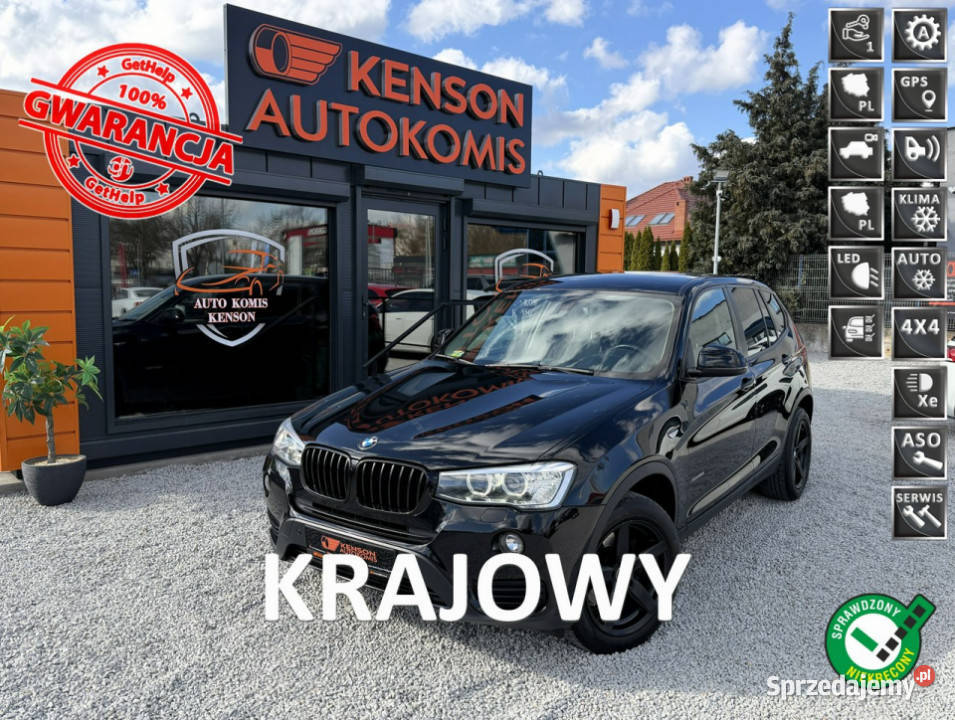 BMW X3 Pół skóry Kamera cofania Nawigacja LED kamera cofania X3