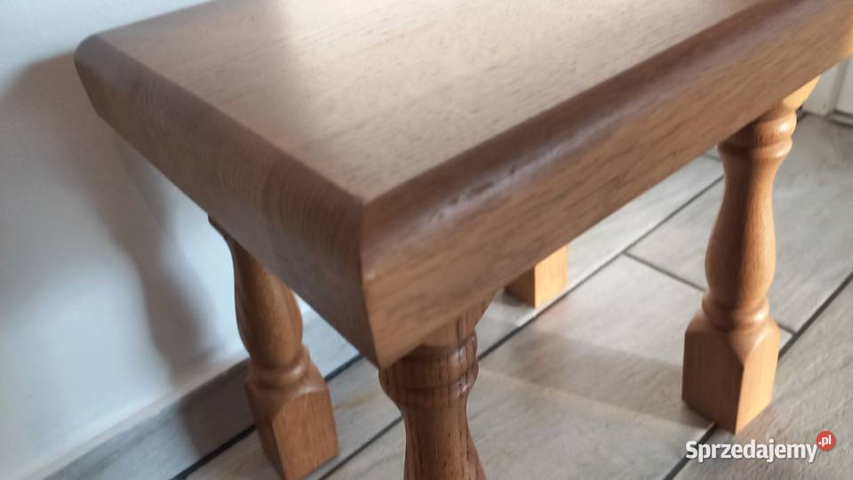 Kwietnik dębowy drewniany Stojak na kwiatek 30cm