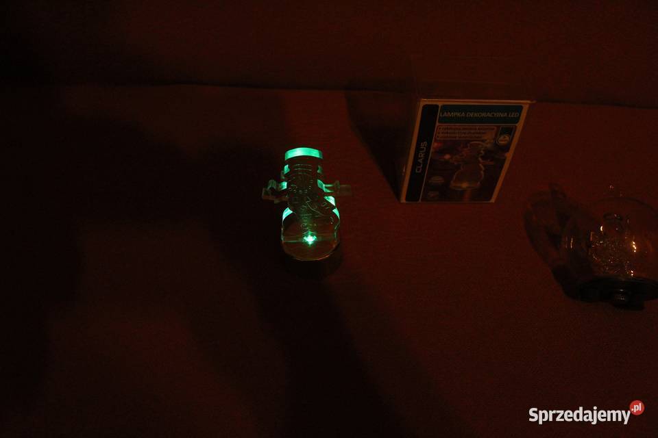 Bombka LED szklana kula anioł bałwan LED