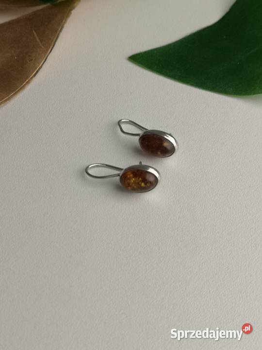 kolczyki z bursztynem Toruń