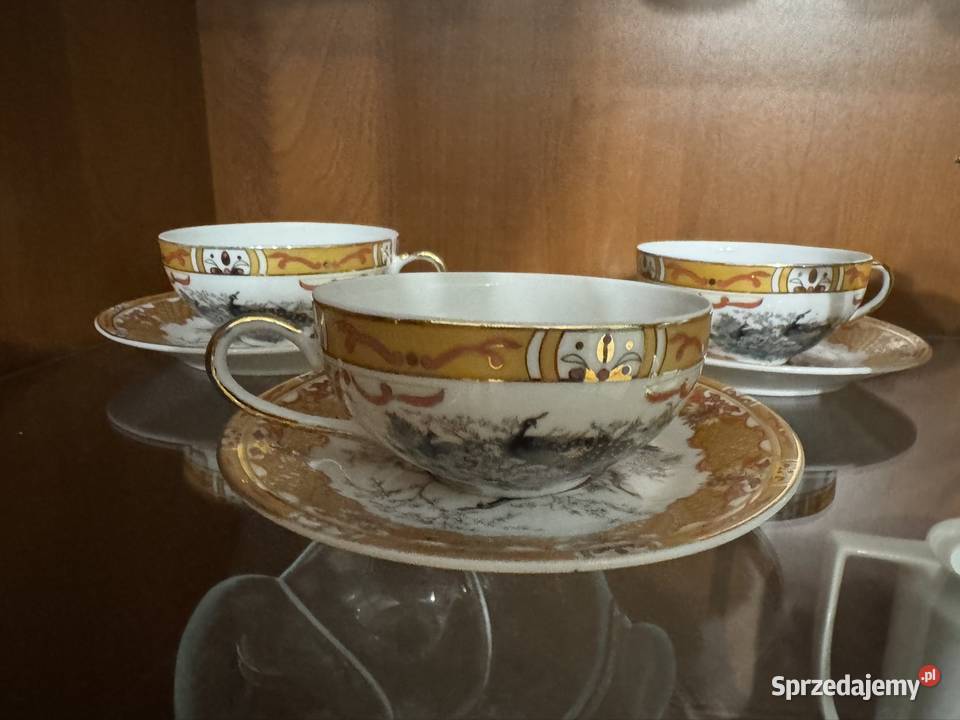 Serwis do herbaty z czasów PRL lata 80 porcelana śląskie Częstochowa