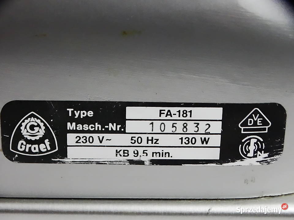 Krajalnica elektryczna Graef FA181 Niemiecka Biłgoraj