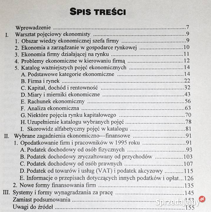Poradnik ekonomiczny Szefa firmy Wiesław Sasin Rok wydania 1995 lubelskie Chełm
