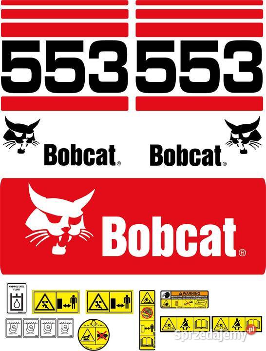 Naklejki na maszyny Bobcat naklejki zestawy Koparko ładowarki Koparko ładowarki Pleszew