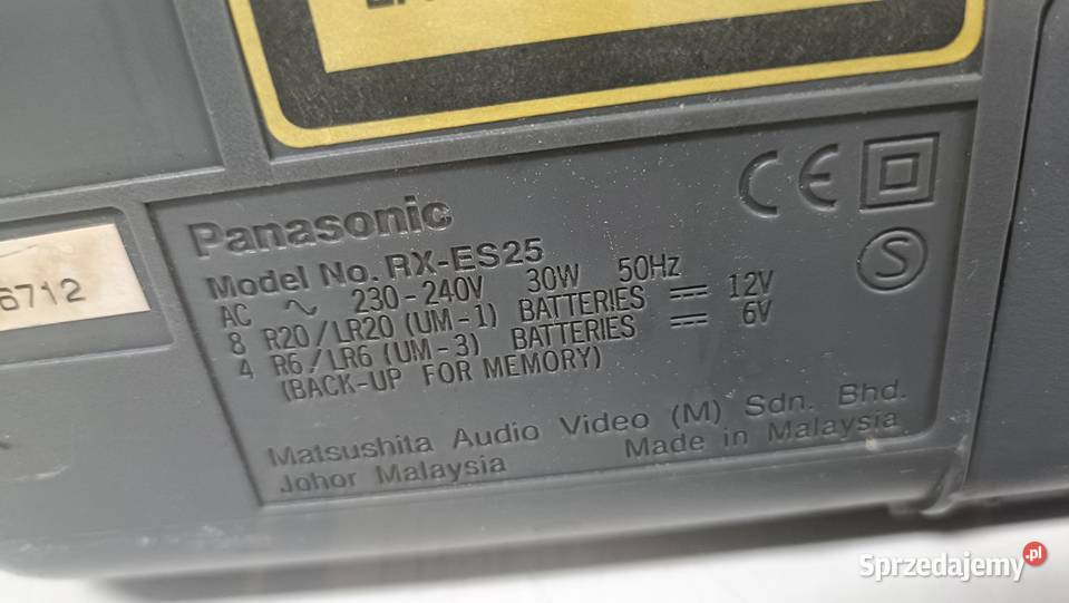 PANASONIC RXES25 Radiomagnetofon przenośny z CD Radioodtwarzacze