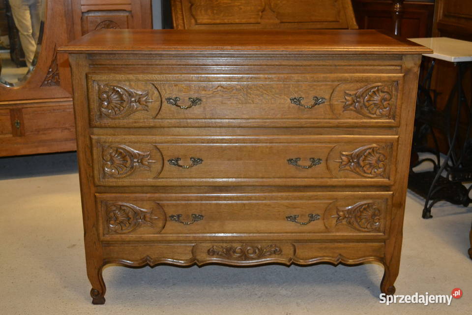 komoda ozdobna z szufladami dąb śląskie Będzin