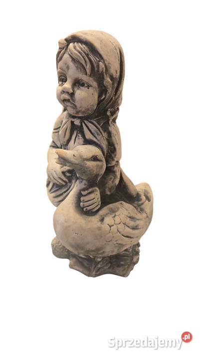Dziewczynka z kaczuszka dekoracja figurka z Wrocław