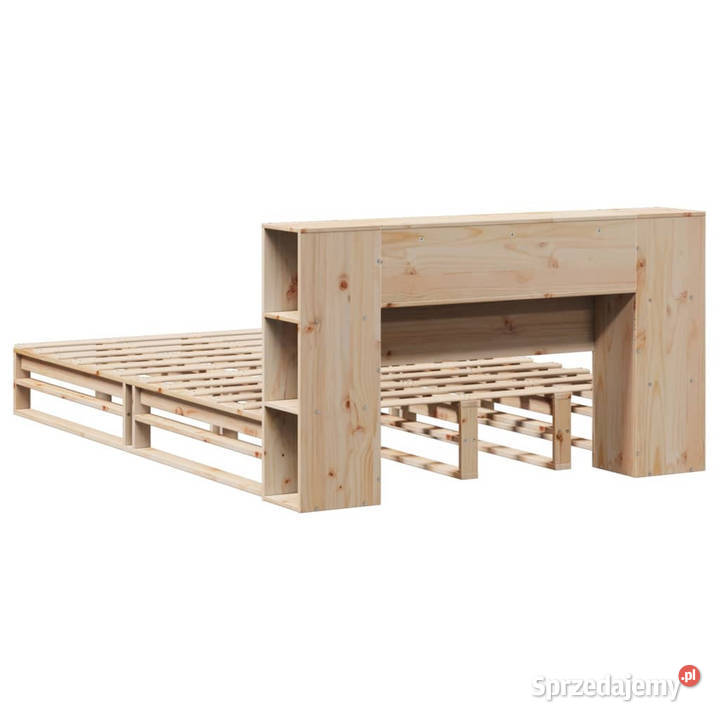 Łóżko z regałem bez materaca lite drewno 120x200 mazowieckie