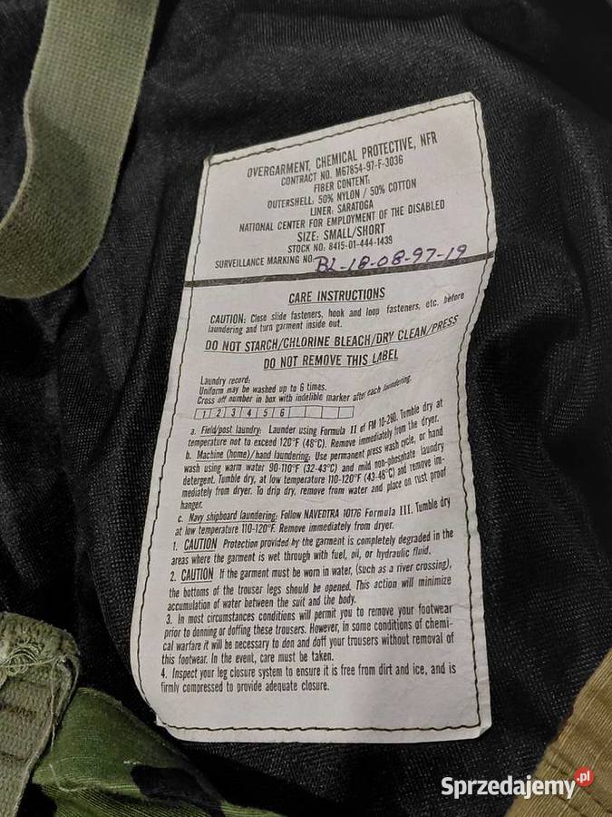 Komplet NBC chemical woodland small short Kolekcje dolnośląskie Wrocław