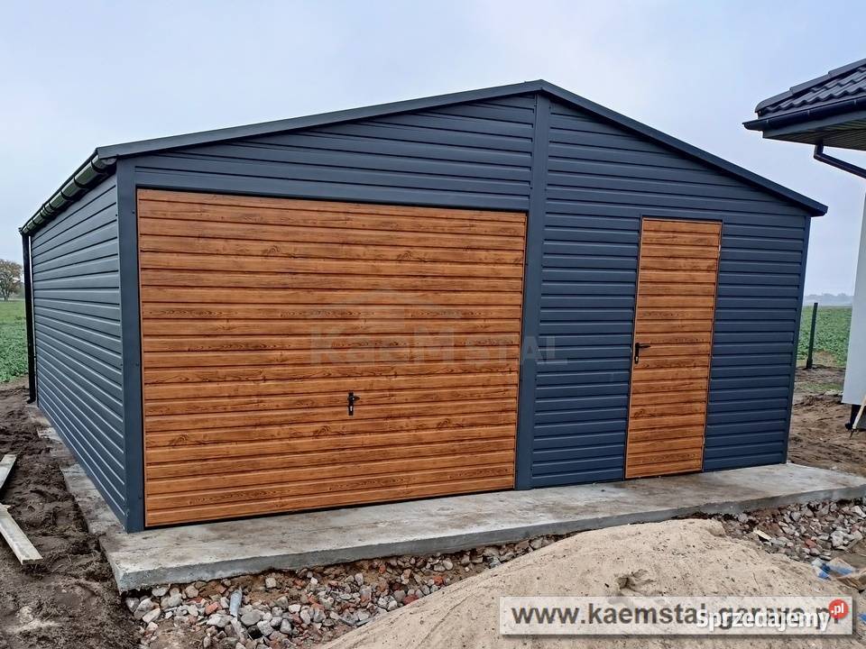 Garaż blaszany 6x5 KAEM STAL z pomieszczeniem Szczecin