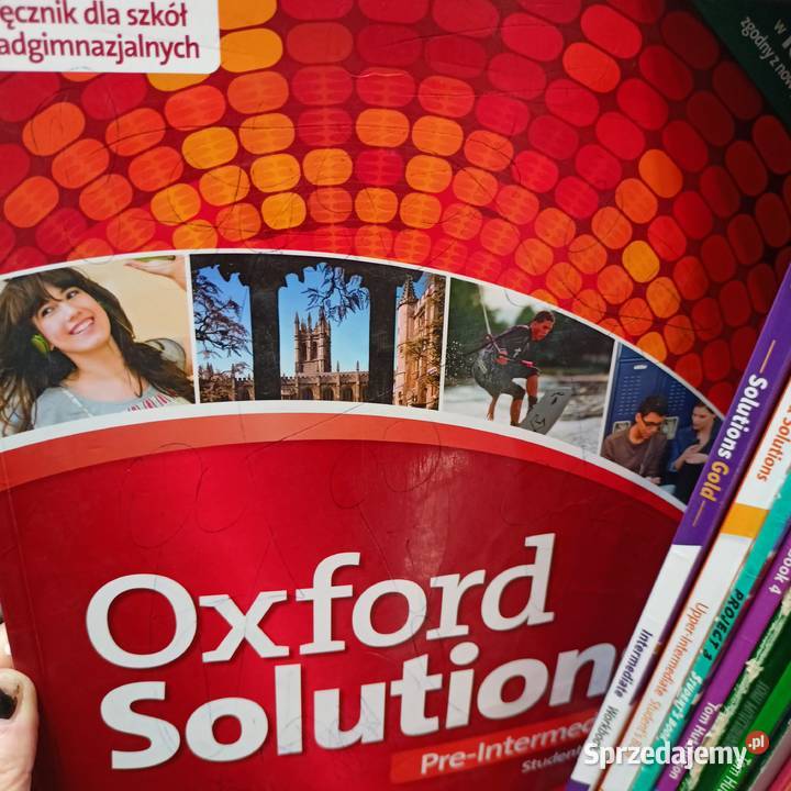 Oxford solutions czerwony podręczniki szkolne Podręczniki Warszawa