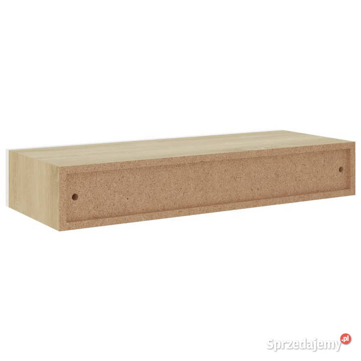 Półki ścienne z szufladą 2 dąb i biel 60x235x10 Warszawa sprzedam