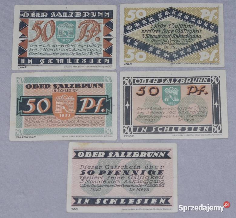 Notgeldy SzczawnoZdrój 1921r 5 Płock