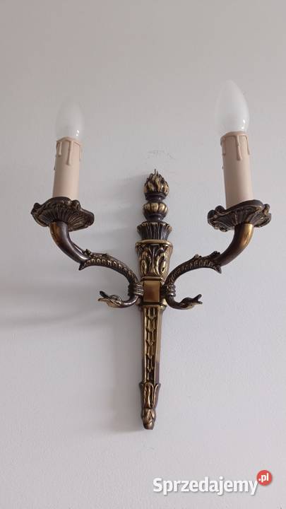 Stary mosiężny kinkiet