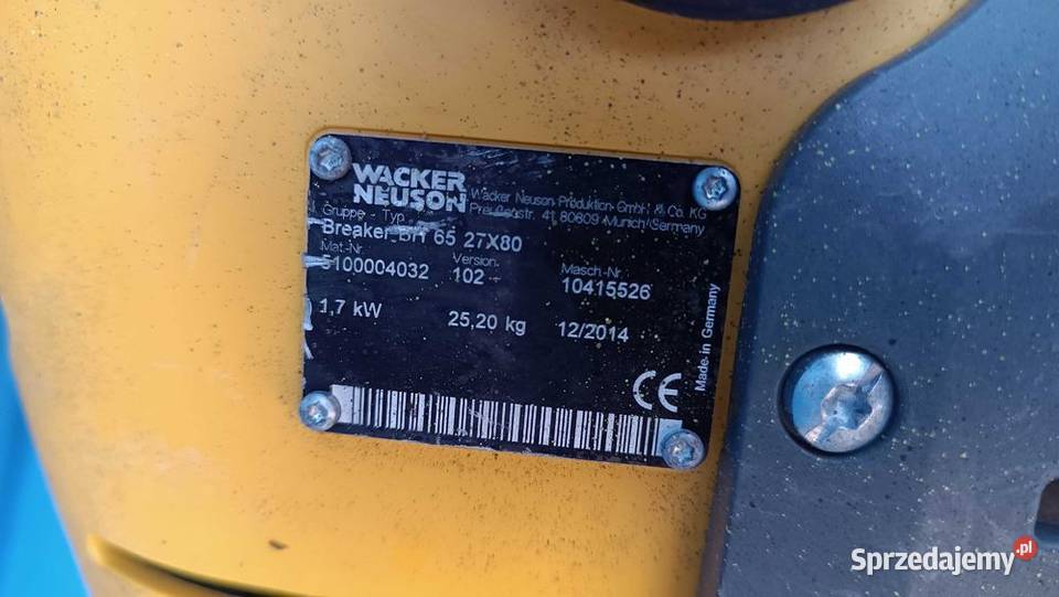 Młot Spalinowy WACKER NEUSON BH 65 14r 23 24 55 Sułów