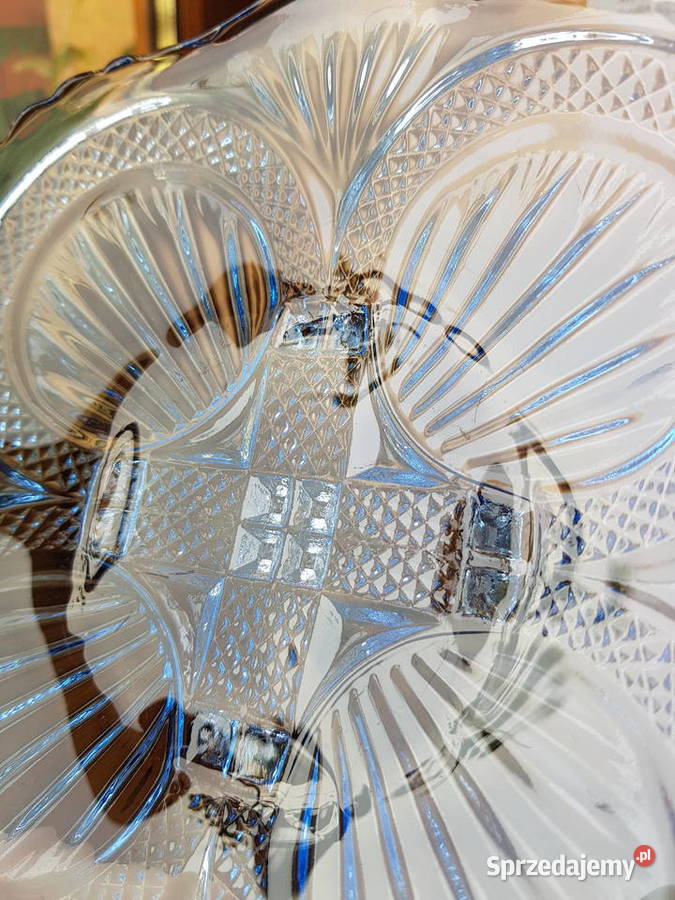 4 niebieskie talerzyki Verre Brillant kat 1226 śląskie Dąbrowa Górnicza