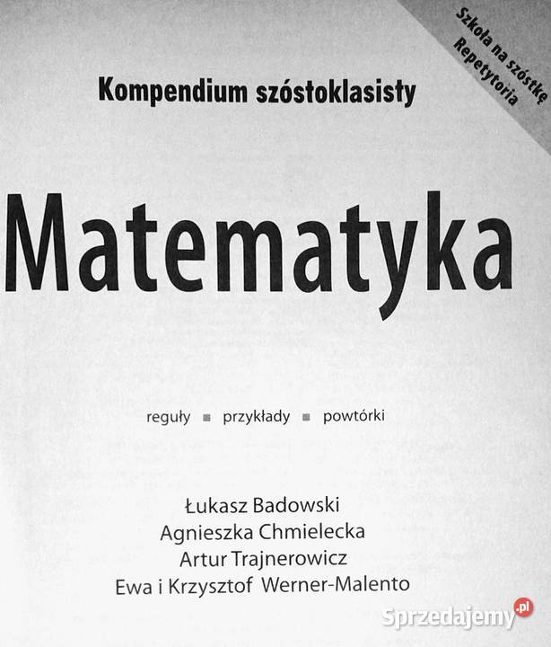 Matematyka Kompendium szóstoklasisty Łukasz Chełm