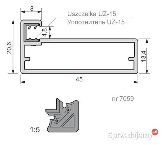 Fronty meblowe Ramka aluminiowe do mebli Akcesoria meblowe Brody sprzedam