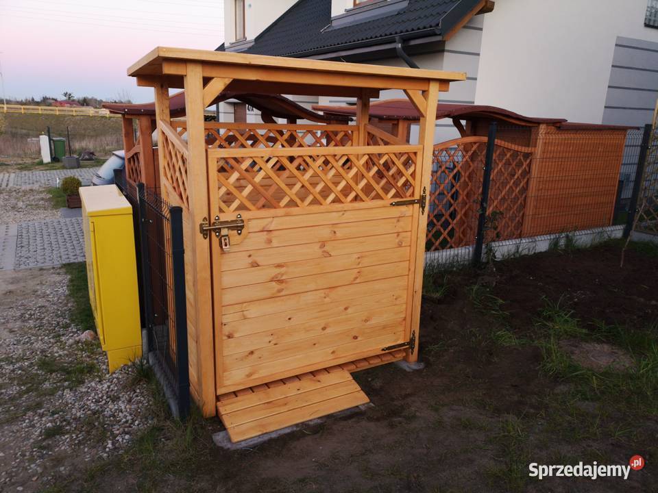 Zabudowa na kosze 165x087 dach prosty panele śląskie