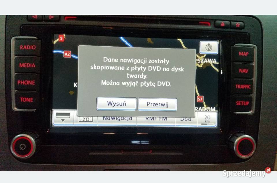 Polskie menu polski lektor Mapa VW RNS 510 810 łódzkie Aleksandrów Łódzki sprzedam