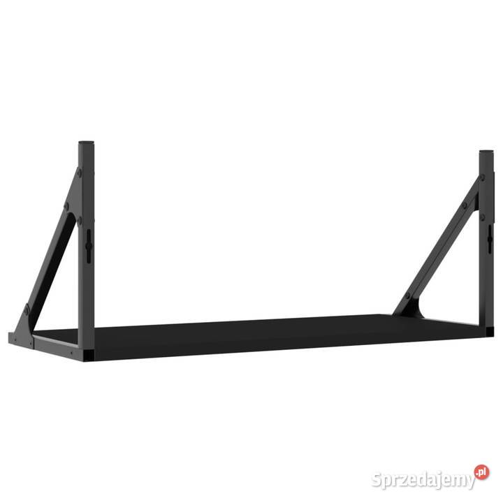 Półki ścienne 2 czarne 60x25x255 WM836333 Warszawa