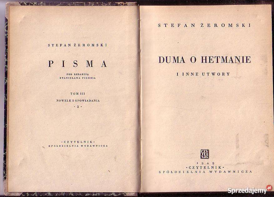 0543 DUMA O HETMANIE I INNE UTWORY STEFAN Czyrna sprzedam
