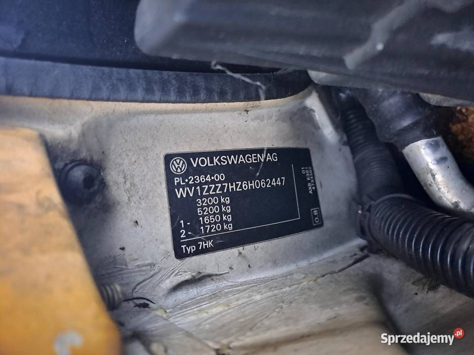 VOLKSWAGEN TRANSPORTER T5 2005 189600 ccm 105 781243km Warszawa