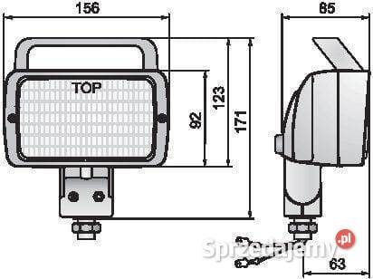Lampa robocza LPR321362 1400630055 Części i osprzęt rolniczy Kamionna