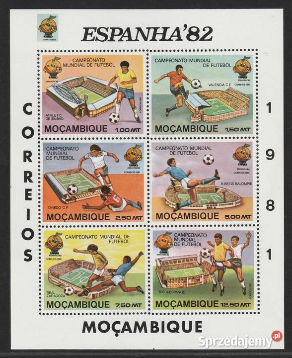 MOZAMBIK MŚ 1982 PIŁKA NOŻNA 1981 CZYSTE Łódź