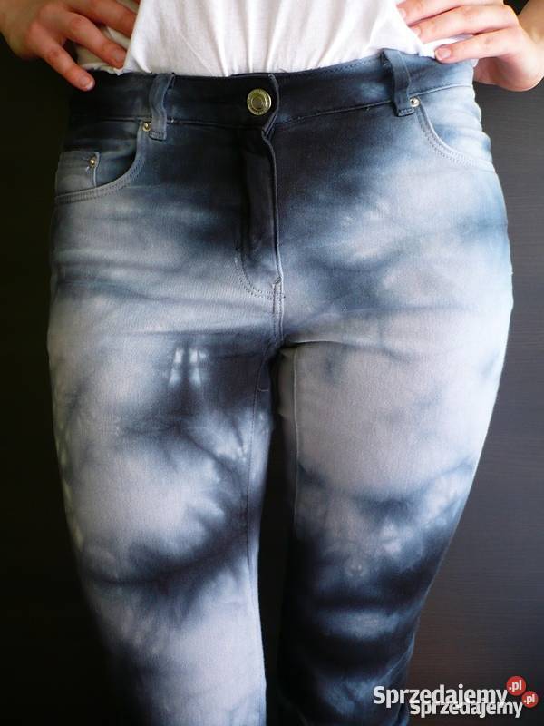 Spodnie jeansowe marmurki hm nowe z metką xs 34 Toruń sprzedam