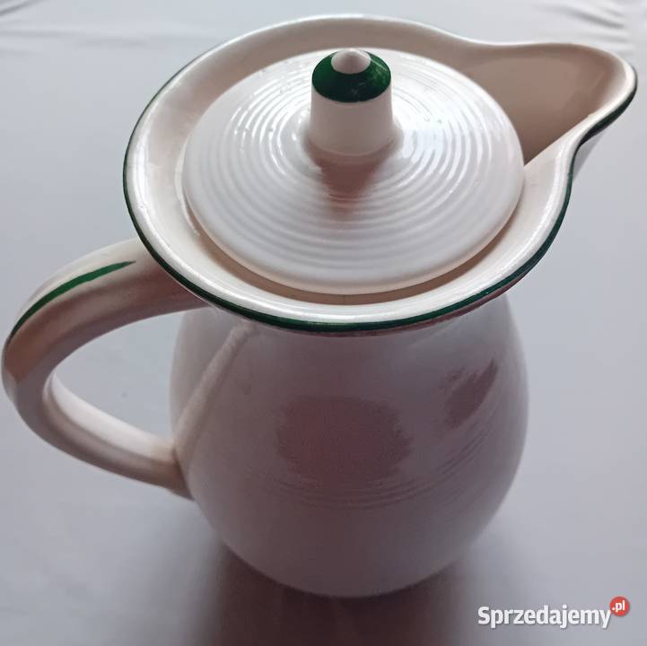 Fajansowy dzbanek art deco Hertwig Hatzhutte Porcelana i szkło wielkopolskie Koźminek sprzedam